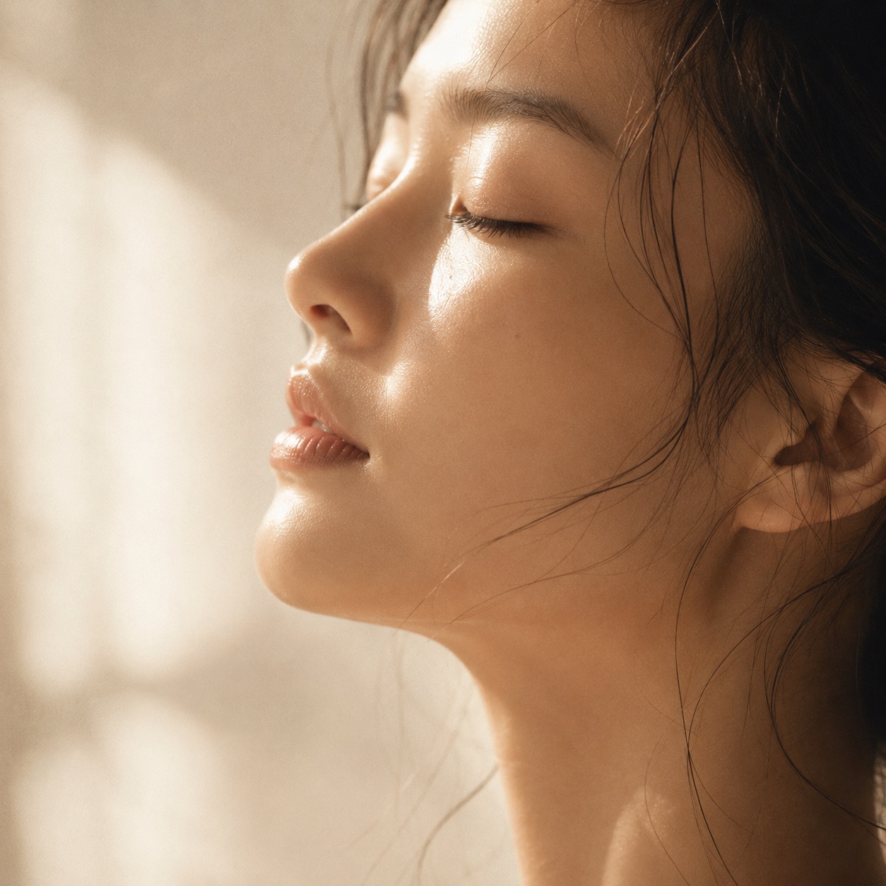 Luminous, hydrated 'glass skin' — the K-beauty ideal