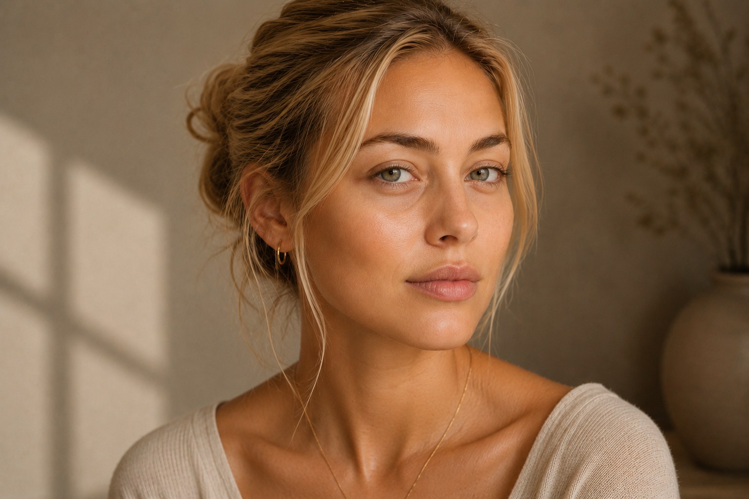 Under-eye area on a fairer skin tone